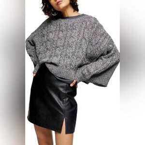 Topshop Black and White Knit Sweater